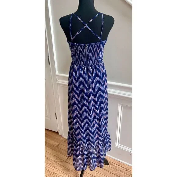 Maxi American Eagle sundress with a crisscross adjustable spaghetti strap size S - Picture 3 of 9